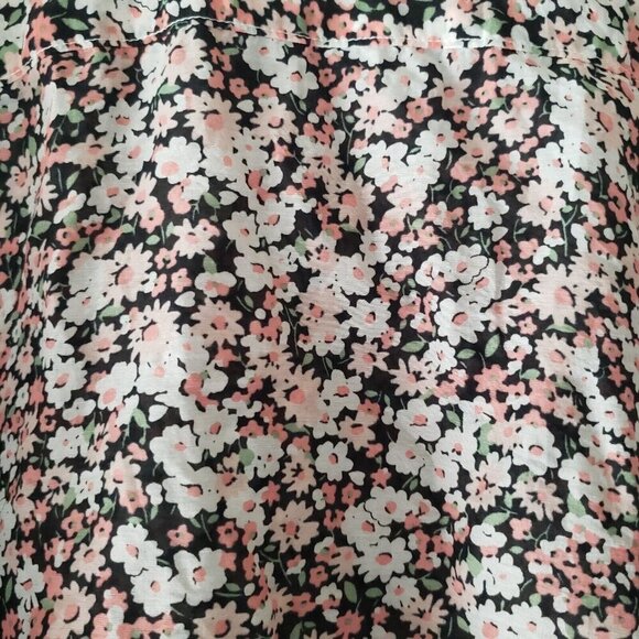 Ralph Lauren Girl's Blouse Silk Blend Floral Pink Button Up Shirt - Size Large - Picture 6 of 12